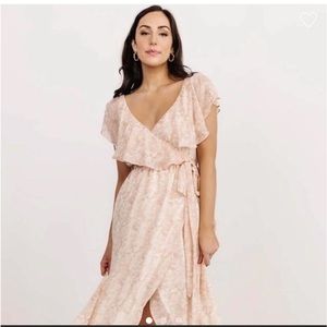 Katya pink ruffle dress